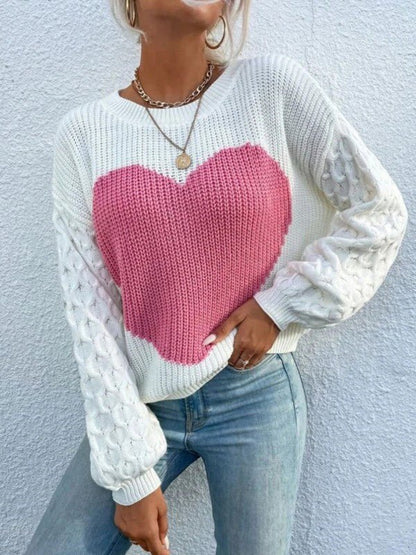 Heart knit sweater - 7 Semicolon Couture