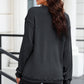 Heart Sequin Round Neck Sweatshirt - 7 Semicolon Couture