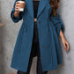 Honey Plus Size Lapel Collar Drawstring Roll - Tab Sleeve Trench Coat - 7 Semicolon Couture