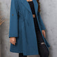 Honey Plus Size Lapel Collar Drawstring Roll - Tab Sleeve Trench Coat - 7 Semicolon Couture