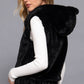 Hoodie Faux Fur Vest - 7 Semicolon Couture