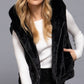 Hoodie Faux Fur Vest - 7 Semicolon Couture