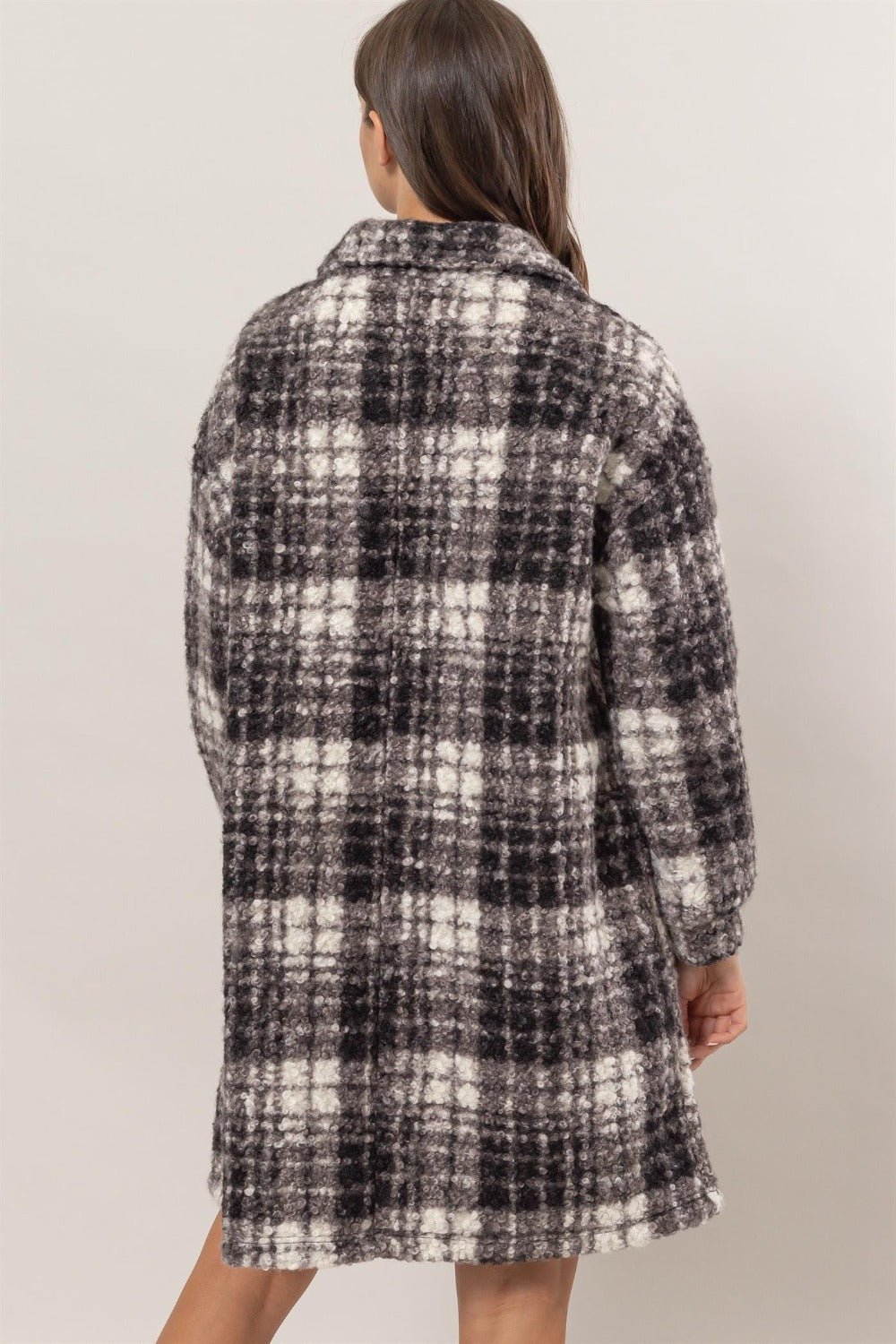 HYFVE Plaid Button Down Longline Shacket - 7 Semicolon Couture