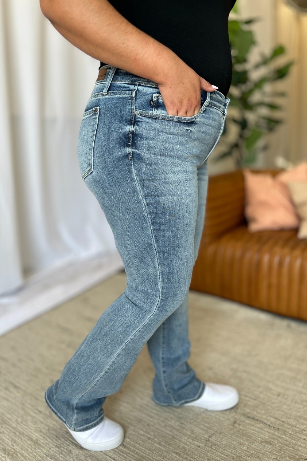 Judy Blue Full Size Medium Rise Bootcut Jeans - 7 Semicolon Couture