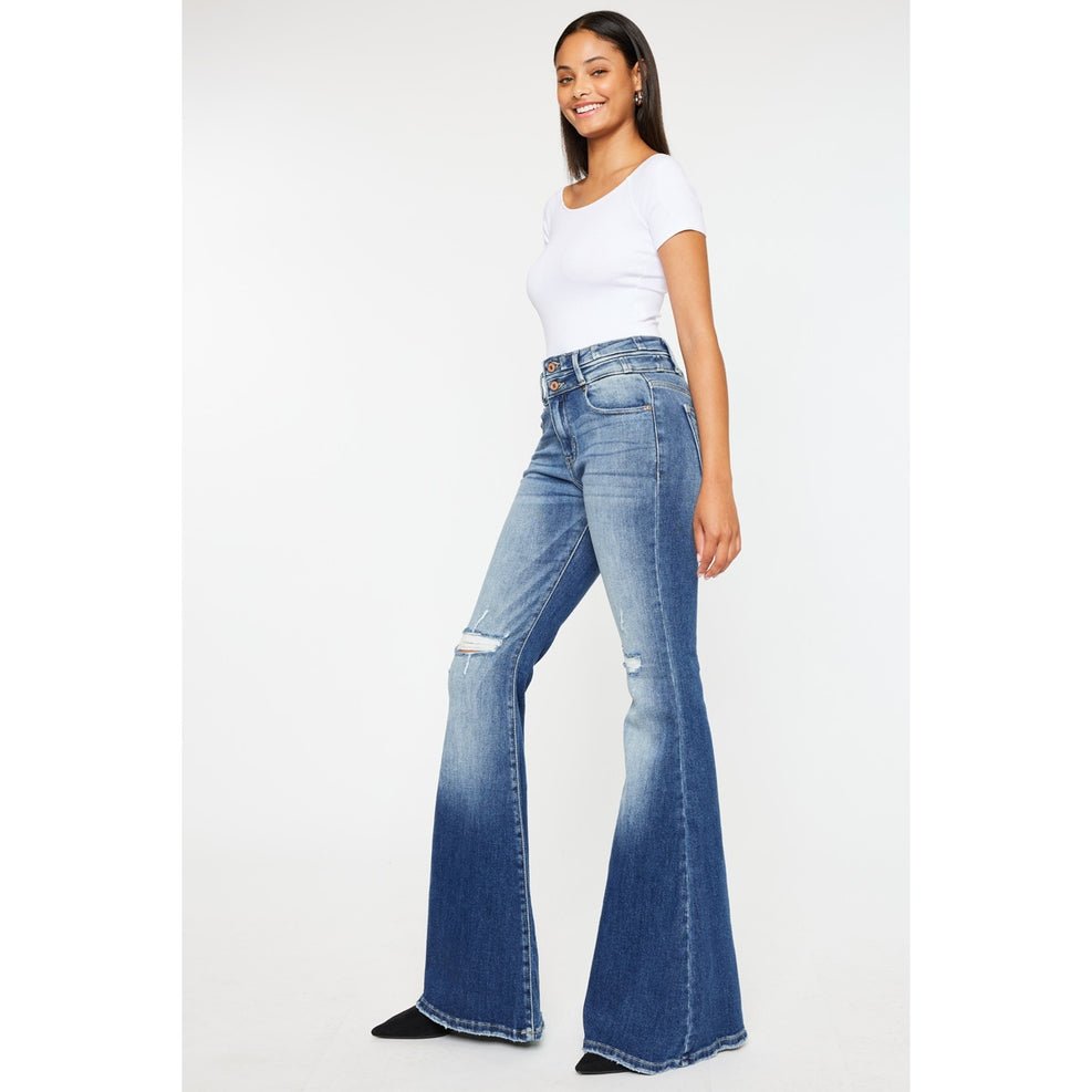 Kan Can HIGH RISE SUPER FLARE JEANS - 7 Semicolon Couture