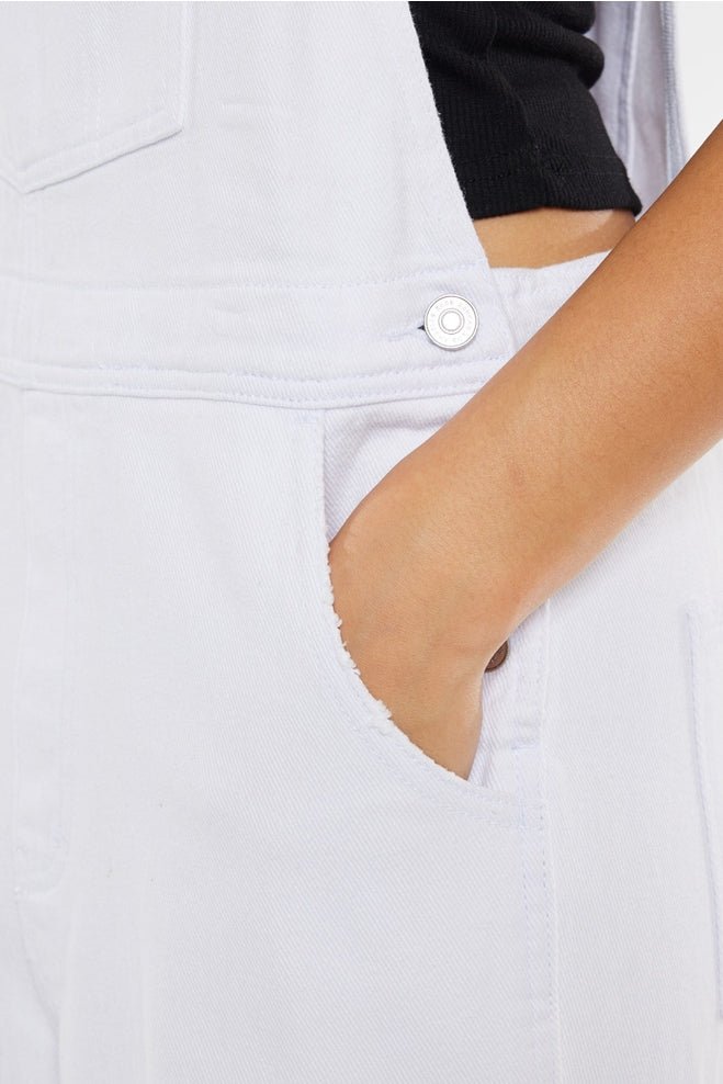 Kan Can White Distressed Overalls - 7 Semicolon Couture