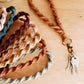 Khaki Twist Braided Wristlet Keychain - 7 Semicolon Couture