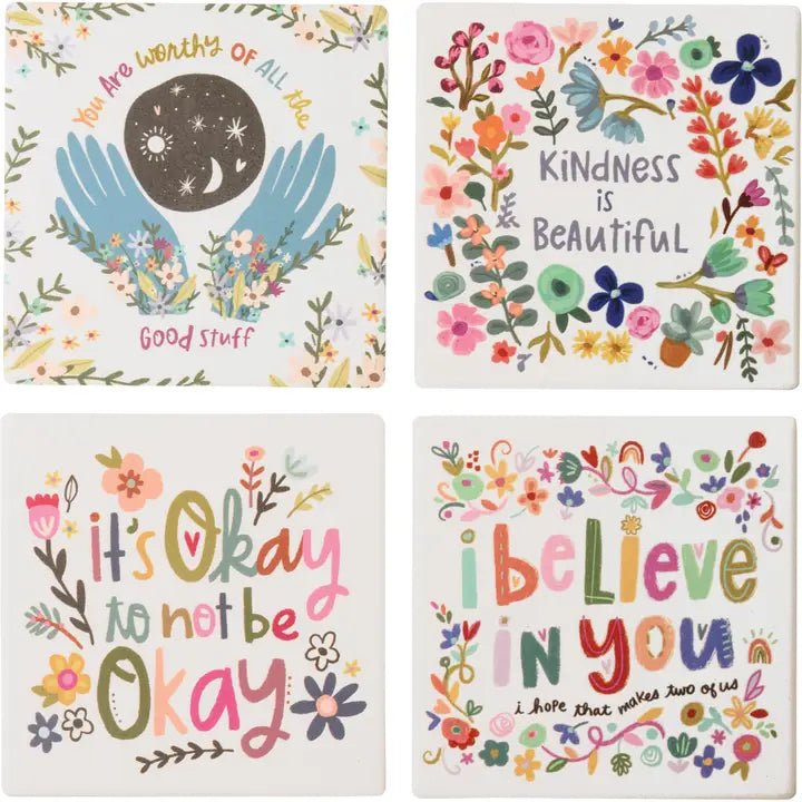 Kindness Coaster Set - 7 Semicolon Couture