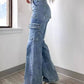 Lace - Up Multi - Pocket Straight - Leg Denim Jeans - 7 Semicolon Couture