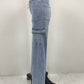 Lace - Up Multi - Pocket Straight - Leg Denim Jeans - 7 Semicolon Couture