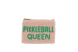 Ladies Fully Beaded PICKLE BALL QUEEN Coin Purse - 7 Semicolon Couture