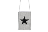 Ladies Rhinestone Crossbody Cell Phone Bag With Single Stars - 7 Semicolon Couture