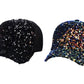 Ladies Sequined Baseball Cap Style Hat - 7 Semicolon Couture