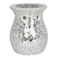 Large Silver Crackle Oil Burner and Wax Warmer - 7 Semicolon Couture