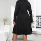 Long Sleeve Cutout Detail Dress - 7 Semicolon Couture