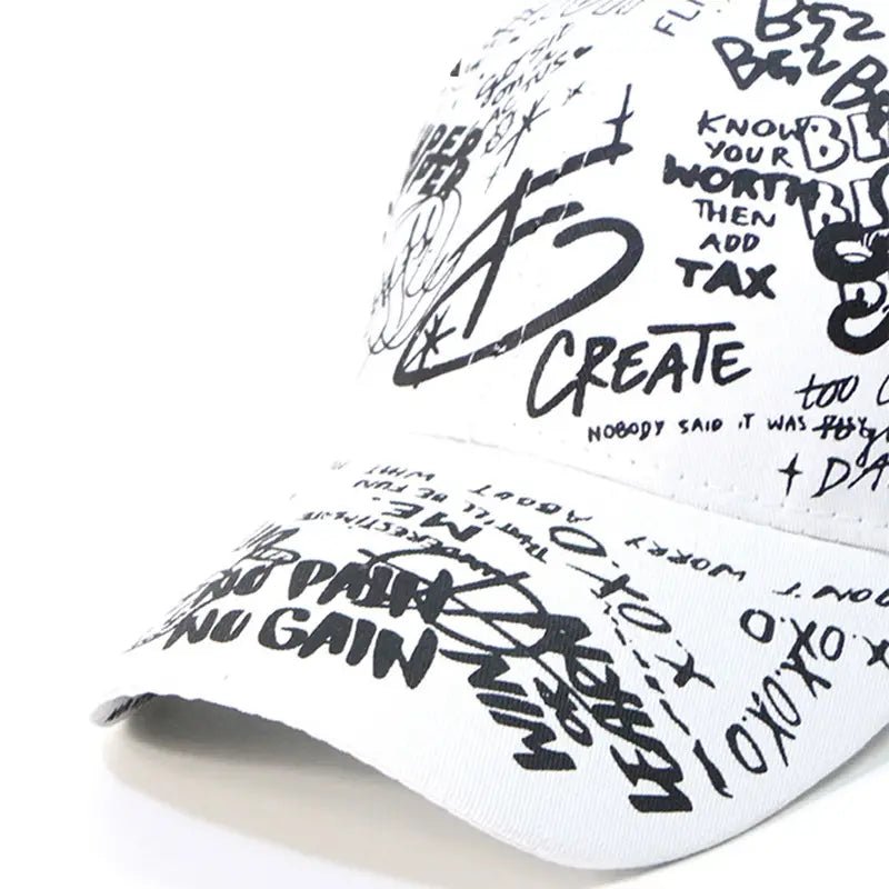 Men's Graffiti Baseball Cap - 7 Semicolon Couture