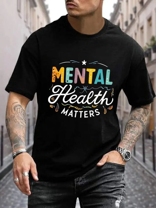 Mental Health Matters - Mens T-shirt - 7 Semicolon Couture