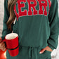 MERRY Round Neck Long Sleeve Top and Shorts Lounge Set - 7 Semicolon Couture