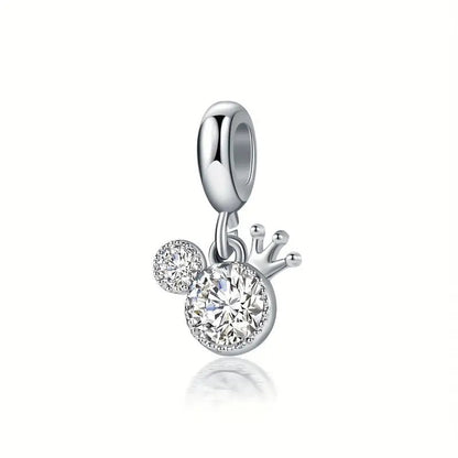 Mouse Crown Pendant Charm - 7 Semicolon Couture