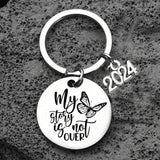 My Story Is Not Over, Keychain - 7 Semicolon Couture