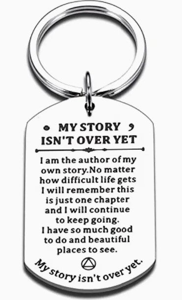 My story isn't over - Keychain - 7 Semicolon Couture