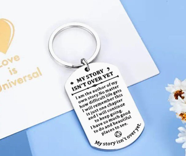 My story isn't over - Keychain - 7 Semicolon Couture