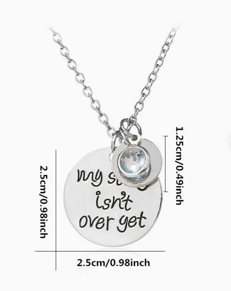 My story isn't over yet Semicolon Necklace with charm - 7 Semicolon Couture