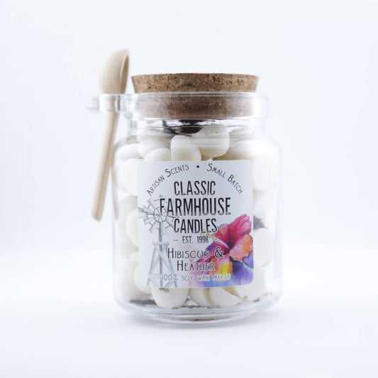 NEW! Soy Wax Melt Jar - Hibiscus & Heather - 7 Semicolon Couture