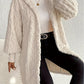 Open Front Long Sleeve Fuzzy Hooded Jacket - 7 Semicolon Couture