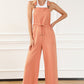 Orange Wide Leg Overalls - 7 Semicolon Couture