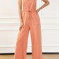 Orange Wide Leg Overalls - 7 Semicolon Couture