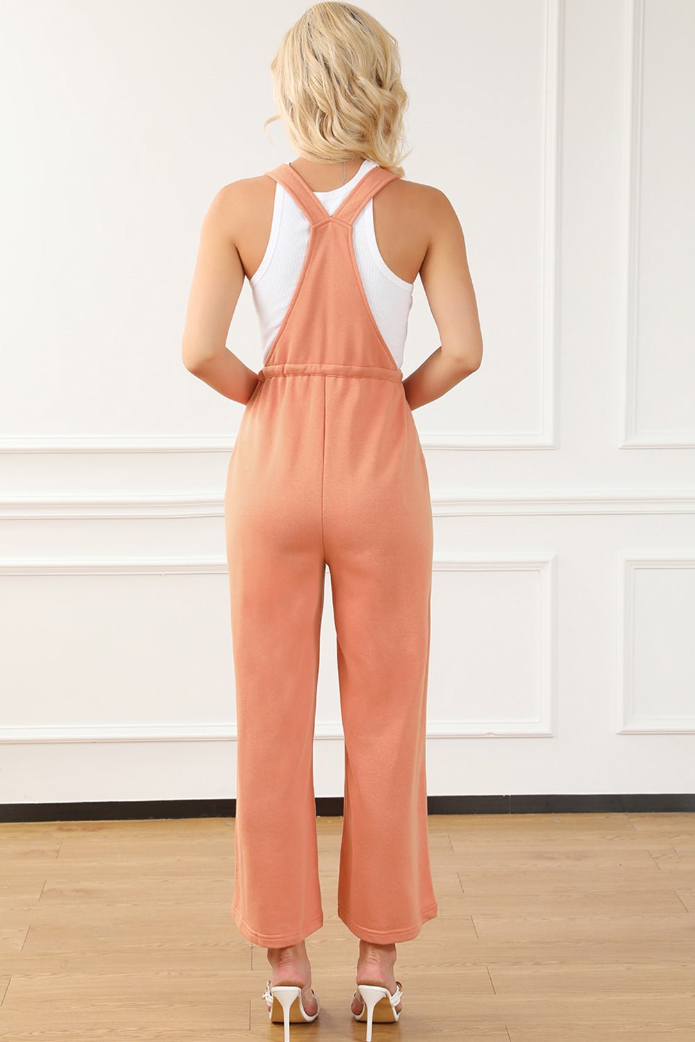 Orange Wide Leg Overalls - 7 Semicolon Couture