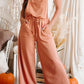 Orange Wide Leg Overalls - 7 Semicolon Couture