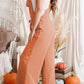 Orange Wide Leg Overalls - 7 Semicolon Couture