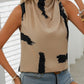 Perfee Cowl Neck Sleeveless Blouse - 7 Semicolon Couture