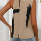 Perfee Cowl Neck Sleeveless Blouse - 7 Semicolon Couture