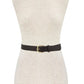 Perforated Bow Studded Buckle Belt - 7 Semicolon Couture