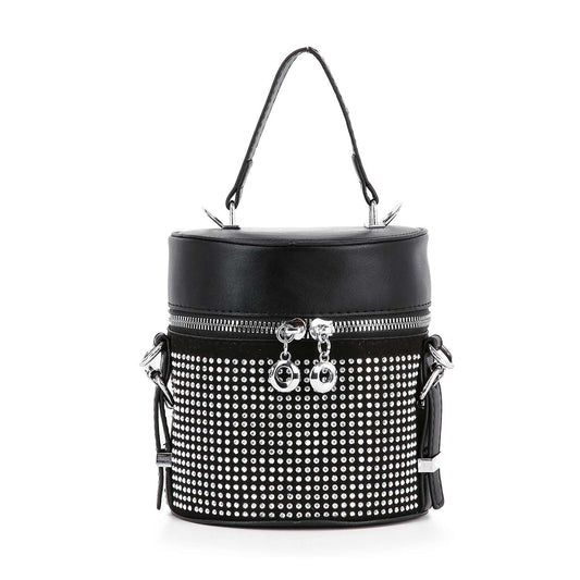 Petite Rhinestone Cylindrical Evening Bag - 7 Semicolon Couture