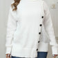 Plus Size Turtleneck Long Sleeve Sweater - 7 Semicolon Couture