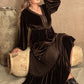 Plus Size V - Neck Balloon Sleeve Maxi Dress - 7 Semicolon Couture