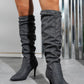 Point Toe Stiletto Boots - 7 Semicolon Couture