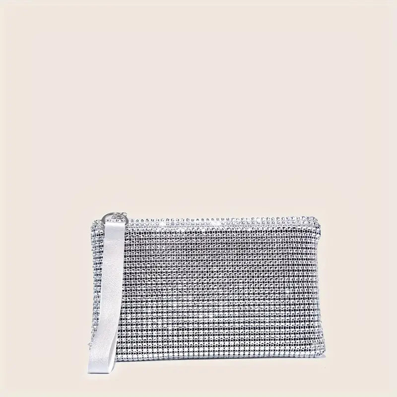 Rhinestone Embellished Wristlet Bag - 7 Semicolon Couture