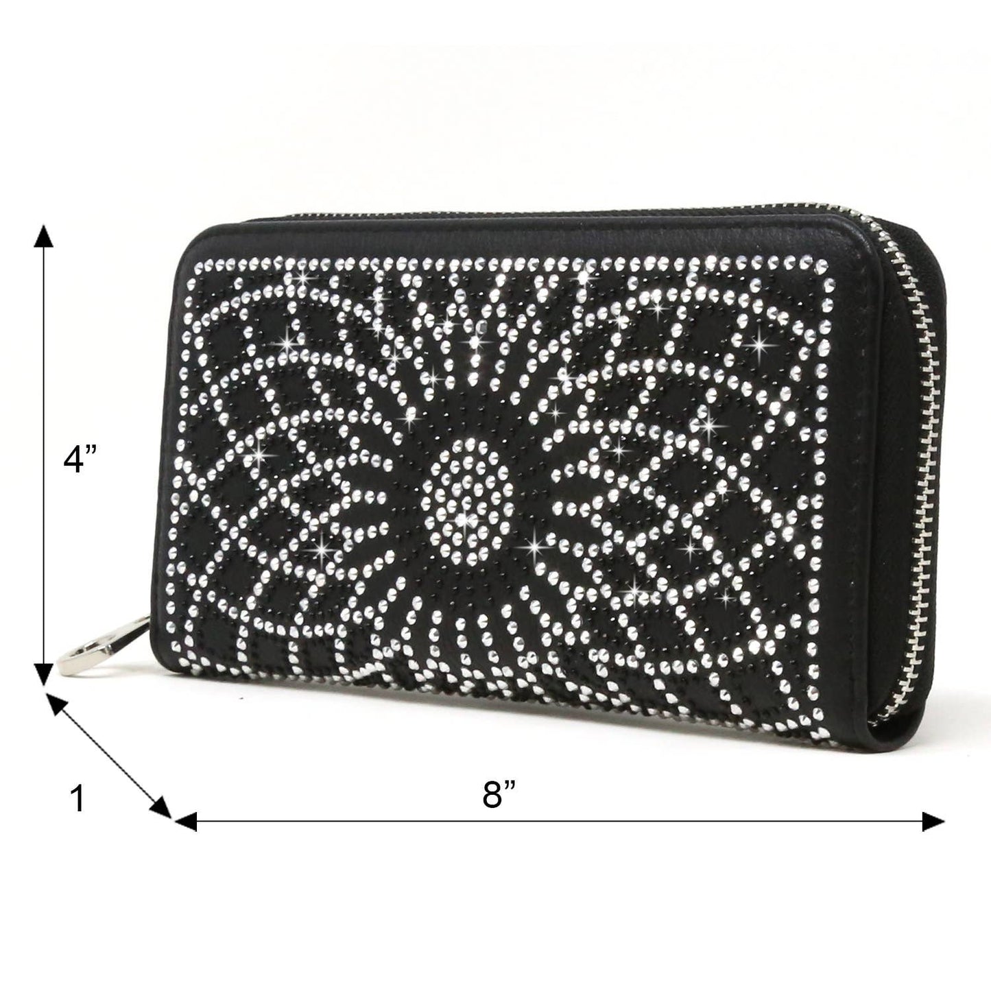 Rhinestone Pattern Accordion Wallet - 7 Semicolon Couture