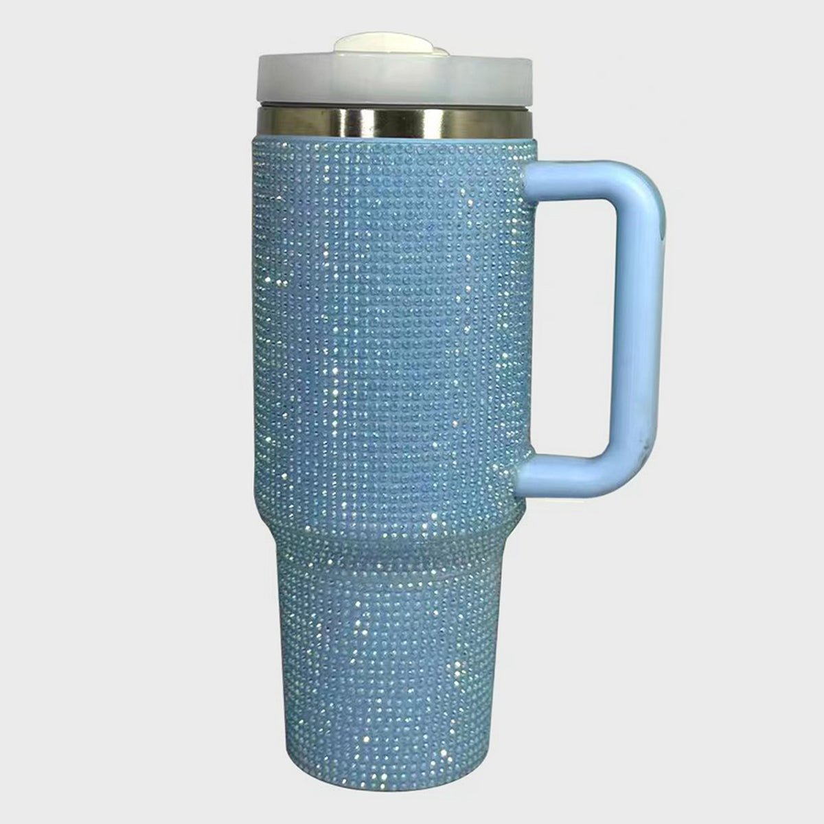 Rhinestone Stainless Steel Tumbler with Straw - 7 Semicolon Couture