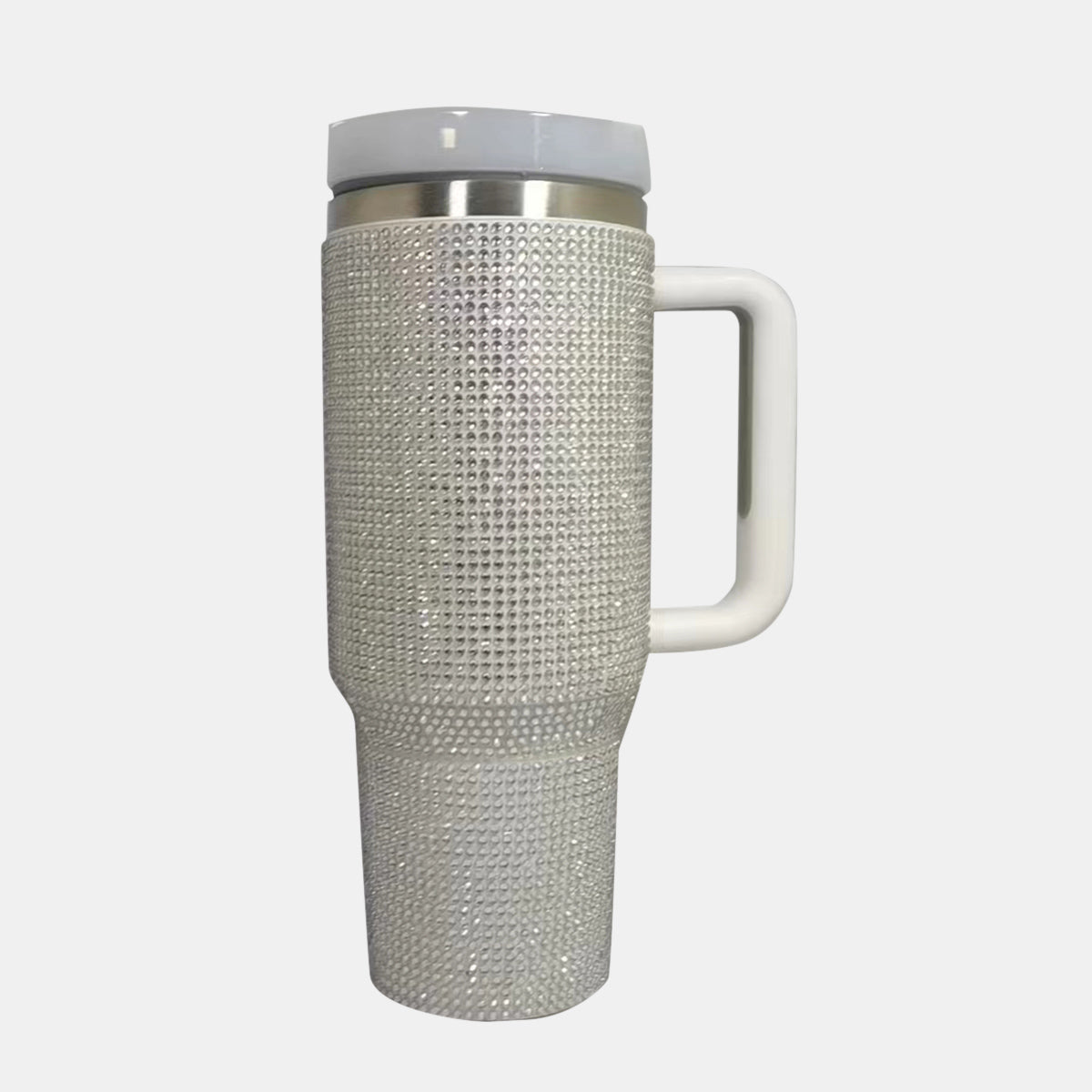 Rhinestone Stainless Steel Tumbler with Straw - 7 Semicolon Couture