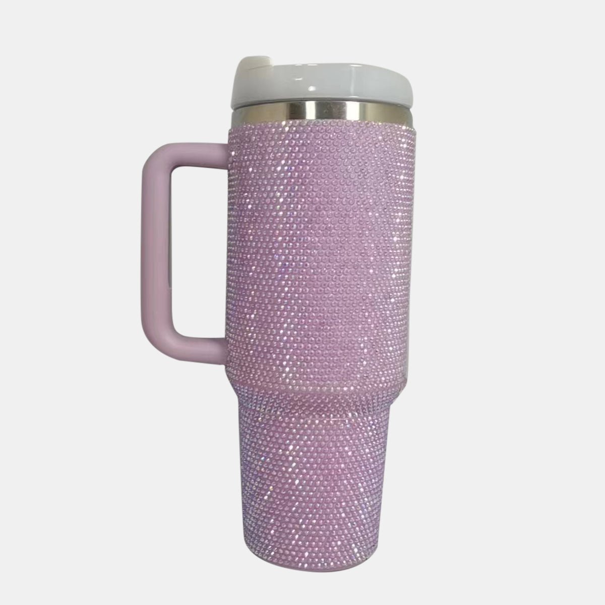 Rhinestone Stainless Steel Tumbler with Straw - 7 Semicolon Couture