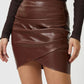 Ruched Asymmetrical Hem Skirt - 7 Semicolon Couture