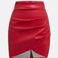 Ruched Asymmetrical Hem Skirt - 7 Semicolon Couture