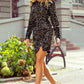 Sequin Crew Neck Long Sleeve Bodycon Dress - 7 Semicolon Couture