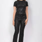 Sequined Fit & Flare Midrise Pants - 7 Semicolon Couture